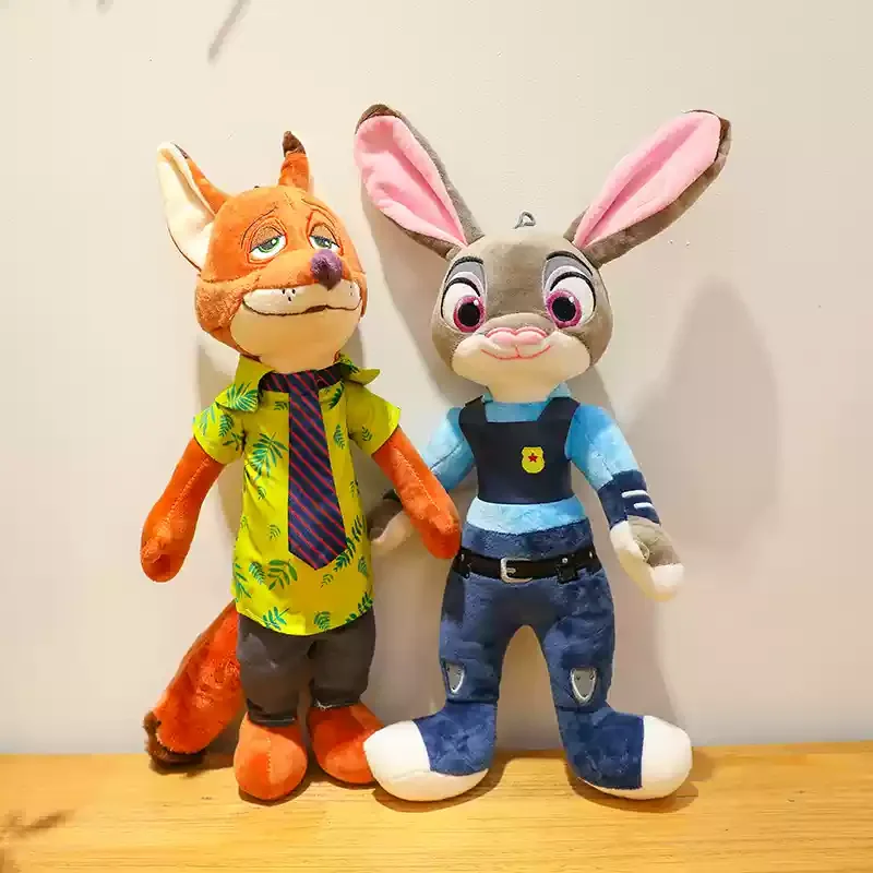 thumbnail image 1 of Muñeco de juguete de dibujos animados de Nick Wilde, Judy Hopps, personaje de Zootopia de Disney de 40 a 60 cm, regalo de cumpleaños y Navidad para niños y amigos, 1 of 5