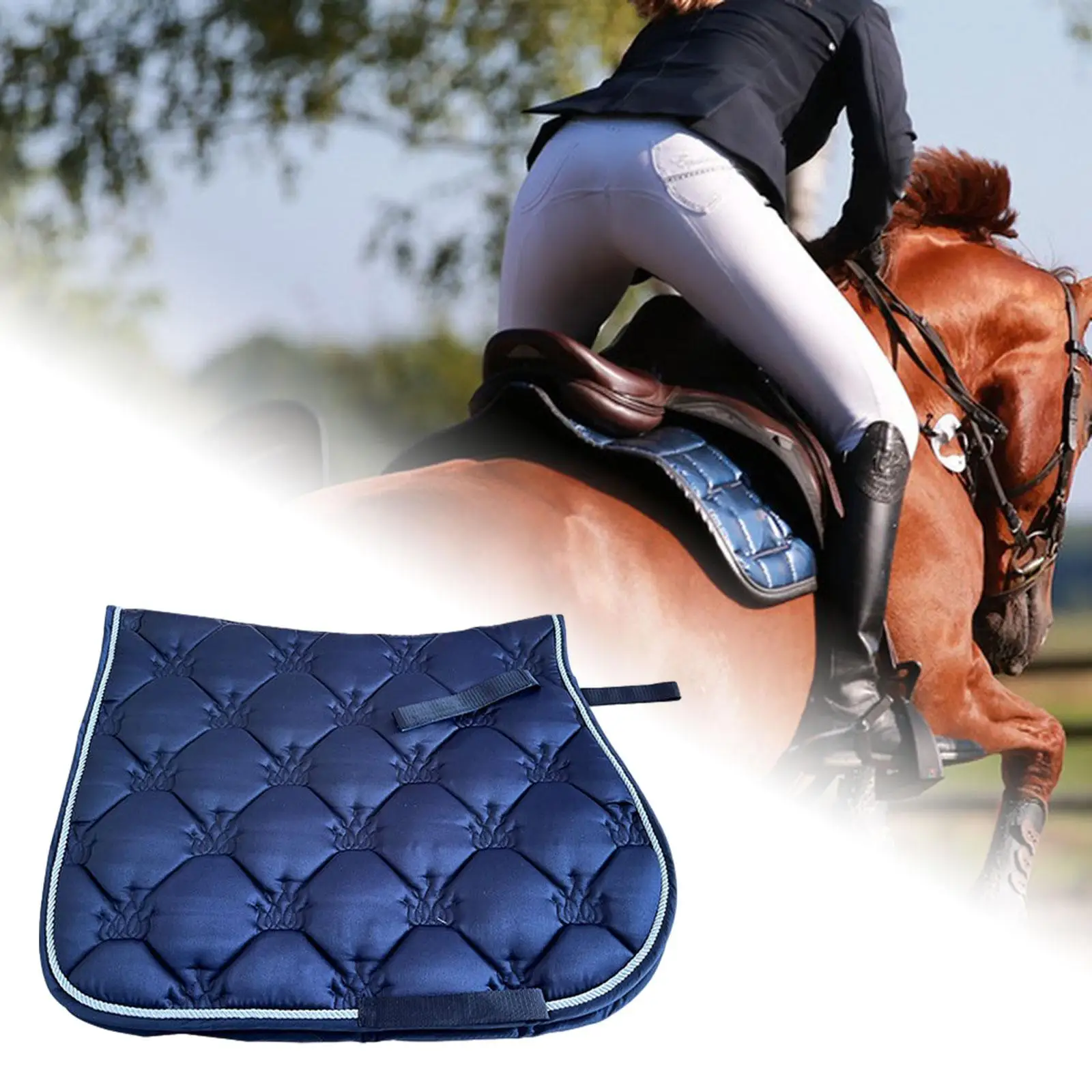 Saddle Pad for Horse Thickened Protect Thighs Sponge Lining Soft Comfortable