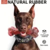 Durable dog chew toys for powerful chewing dogs, sturdy, non-toxic natural rubber toys for cleaning canine teeth 1