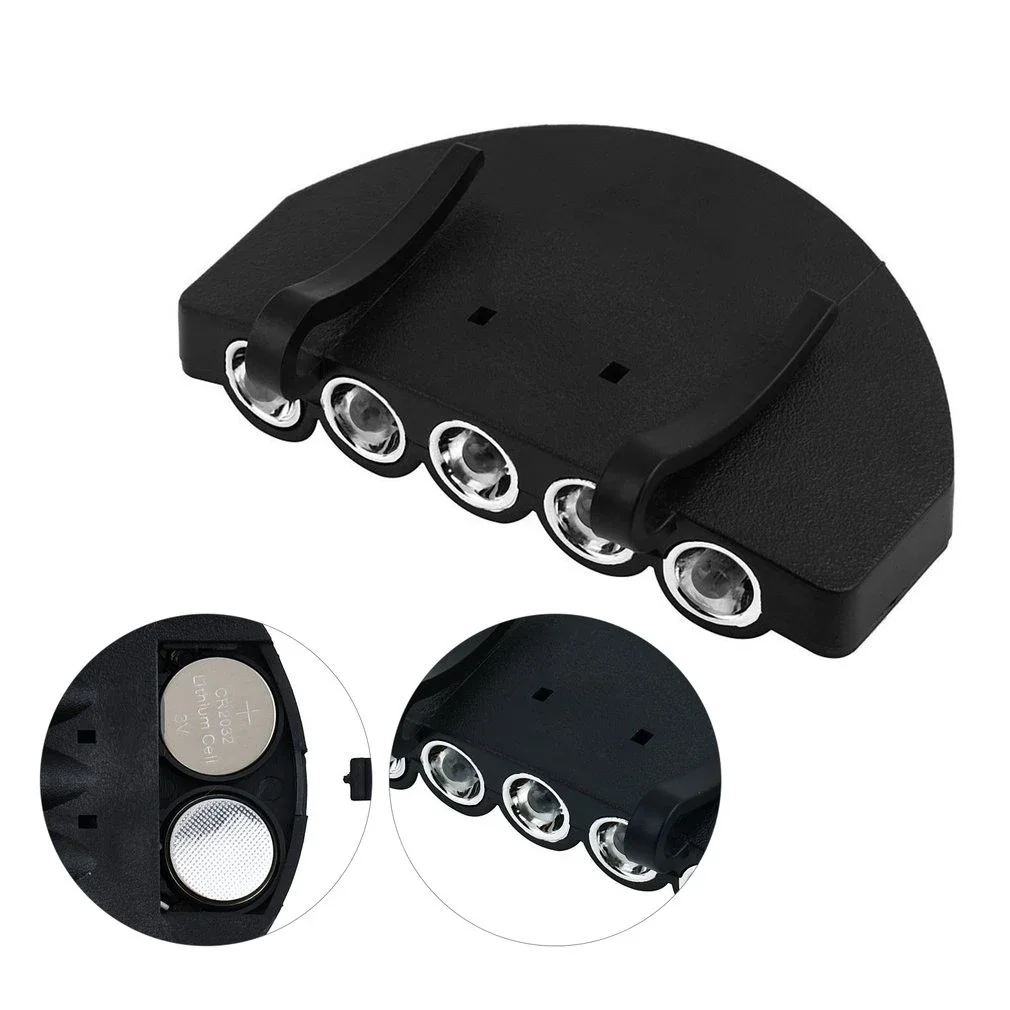 Lampe LED Clip Pour Casquette - Pêche Nuit, Camping - Super Lumineux 3 LEDs