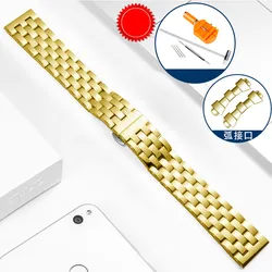 Stainless Steel Light Luxury Watch Strap - 22mm (Gold)