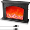LED Fireplace Flame Lantern Lamp Simulation Flame Night Light USB Or Battery Powered Flameless Lamp for Courtyard Room Decor 1