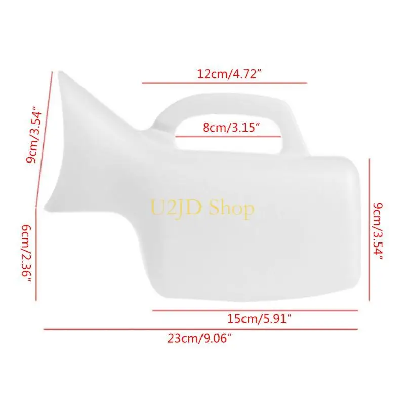 U2JD 1000ML Portable White Camping Travel Car Toilet Female Women Urine Urinal Bottle