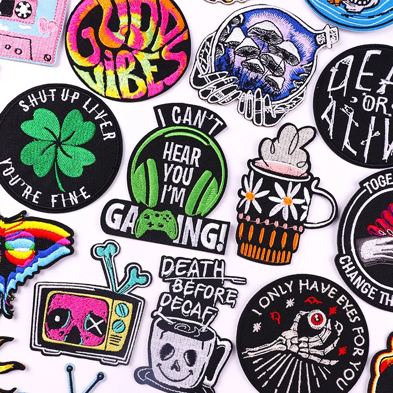 Cartoon Embroidery Patch,Mushroom Flower Patches For Clothing , Patches On Clothes, Animal Sticker Punk Letter Badge 62 S1ffdc2ad8ca849aeae944c93f7bc2a69a