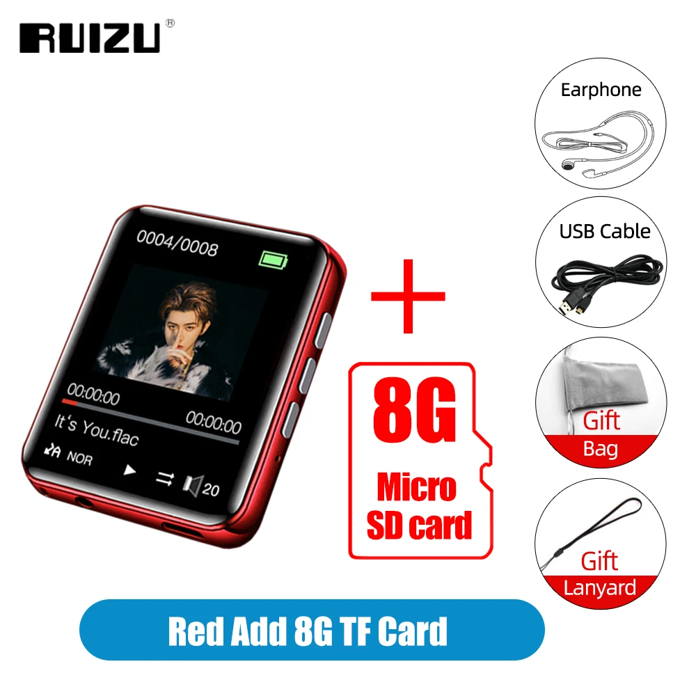 mp3 player online RUIZU M4 Touch Screen MP3 Player With Bluetooth Portable Music Player Support Speaker FM Radio E-Book Recorder Pedometer Video sony walkman mp3 MP3 Players