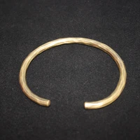Handmade Forged Hammered Antique Brass Bracelet for Men Wrist Women Bangle Hand Craft Jewelry Unisex Gift of Boy Girl Lovers 1