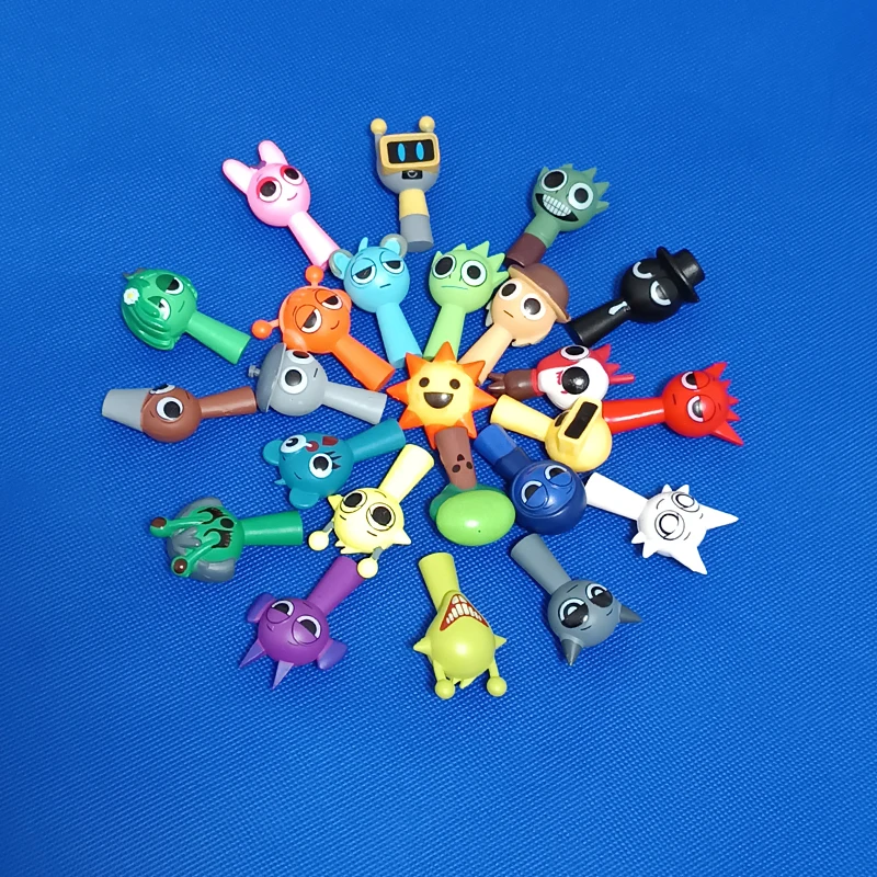 24pcs 4.5cm 재미 있은 Sprunki Figuras 모델 PVC Sprunki 게임 액션 & 장난감 피규어 게임 팬에게 생일 선물 제공