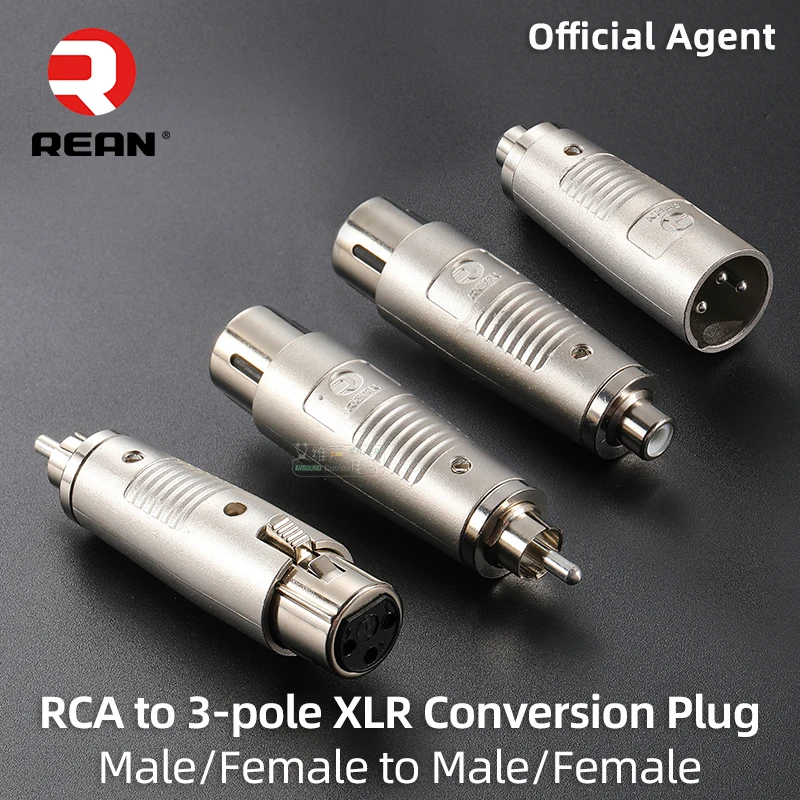 NEUTRIK-s-REAN-Audio-Video-Adapter-3-Pin-XLR-to-RCA-Plug-Phono-Lotus ...