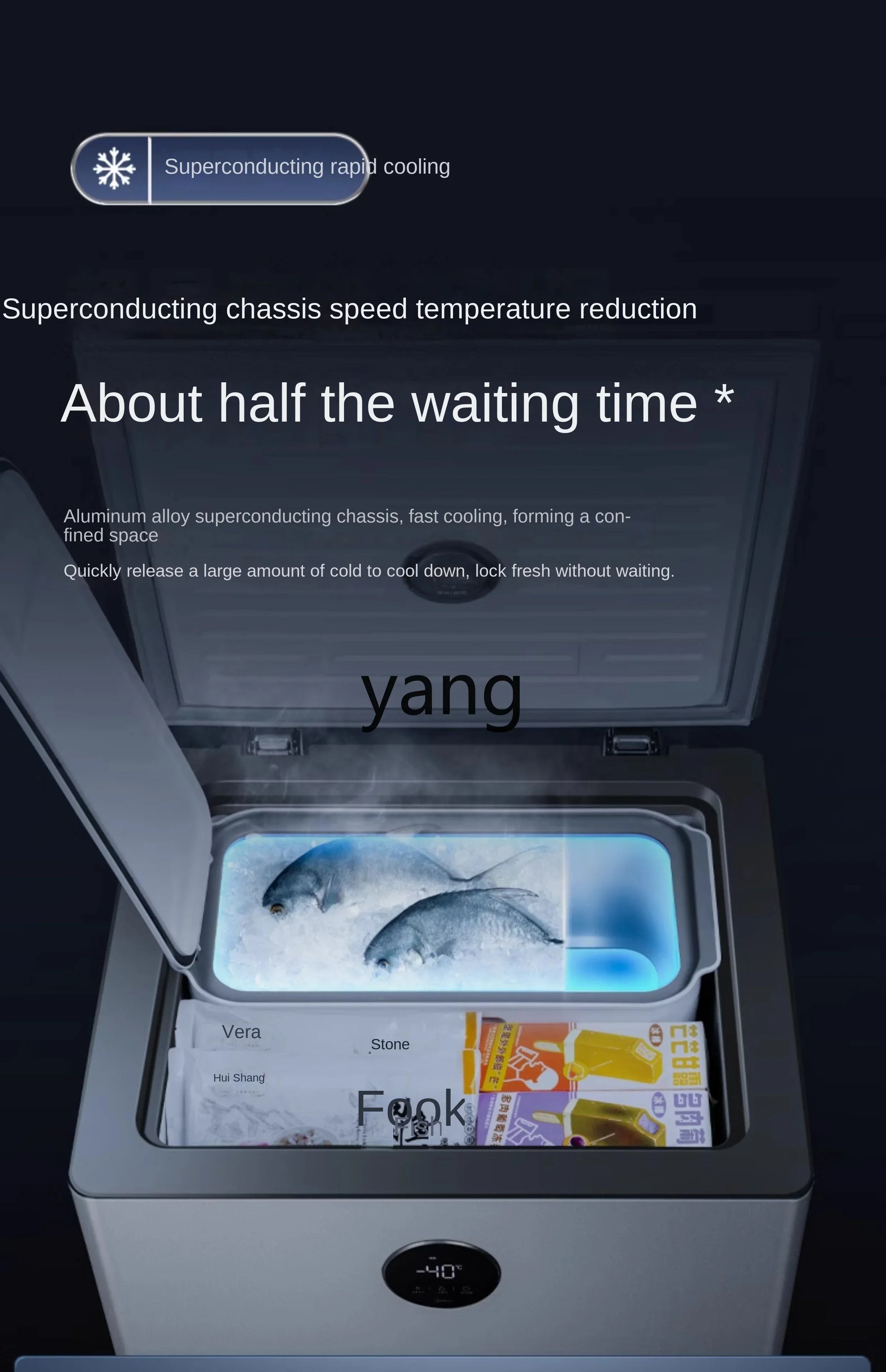Yjq 100L Household Small Frost Free Refrigerator Ultra-Low Temperature Quick-Freezing Horizontal Refrigerated Cabinet Freezer