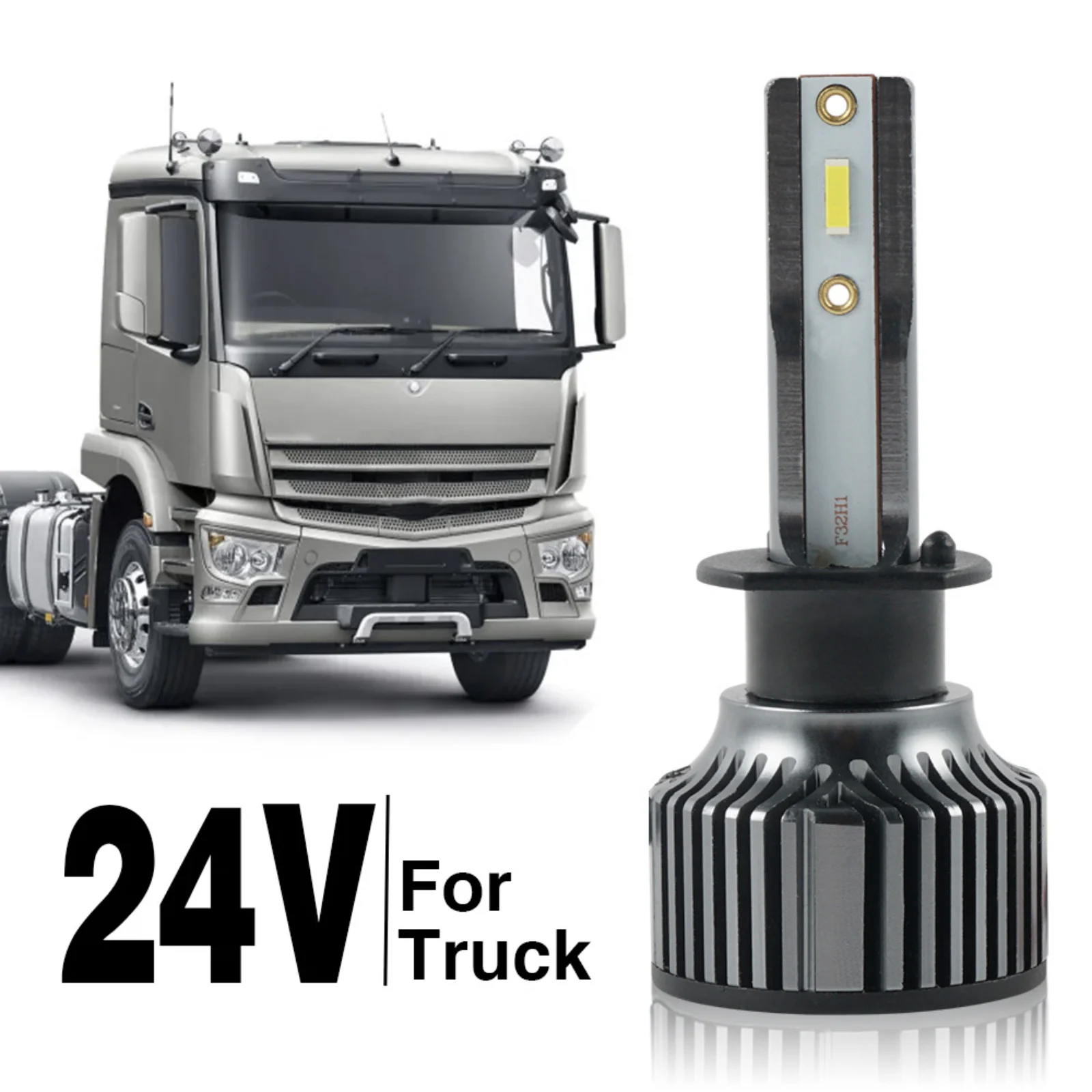 Bevinsee H1 H11 24V LED Headlight For Truck 60W 6000K 24V LED Light Bulb For MAN DAF Renault Scania Volvo Mercedes-Benz