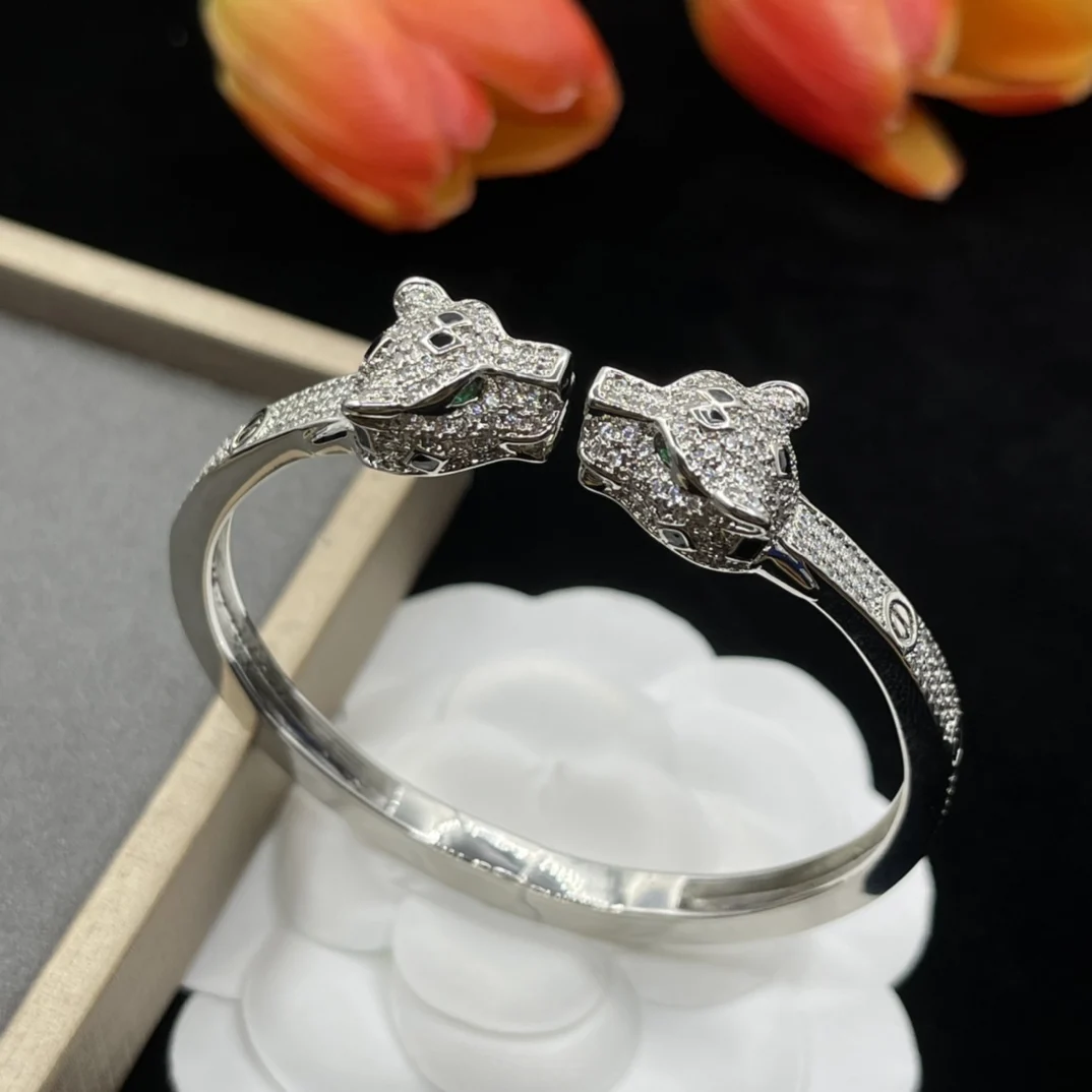 European and American Fashion Set Zircon Leopard Bracelet