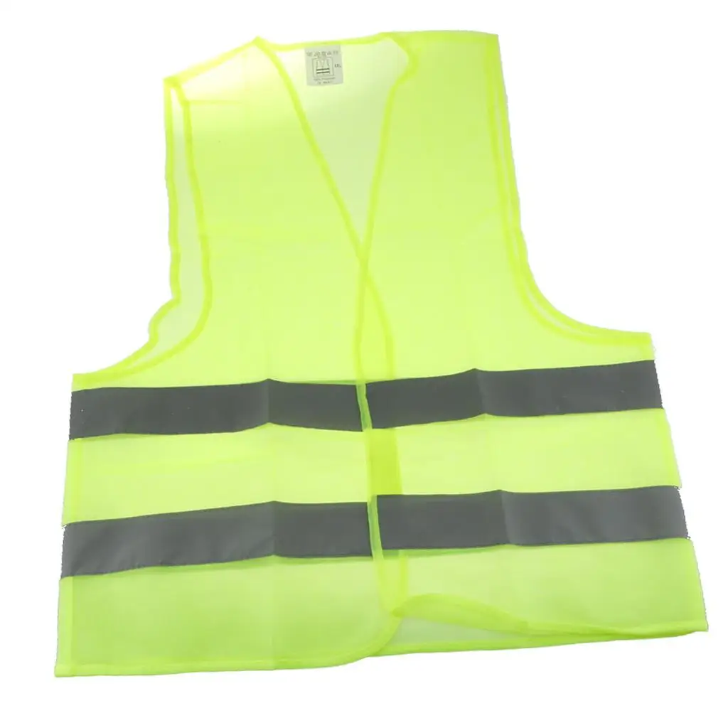 

dolity Neon Green Vest Jacket with Reflective Strips High Visibility