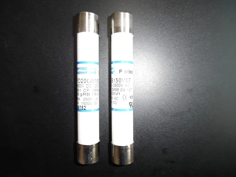 

Fuses: FD20GD150V10 CC1500 CP GRD 20.127 10 D150gRD10V F081655 / FD20GD150V12 B080593 / FD20GD150V16 Q081457 aR