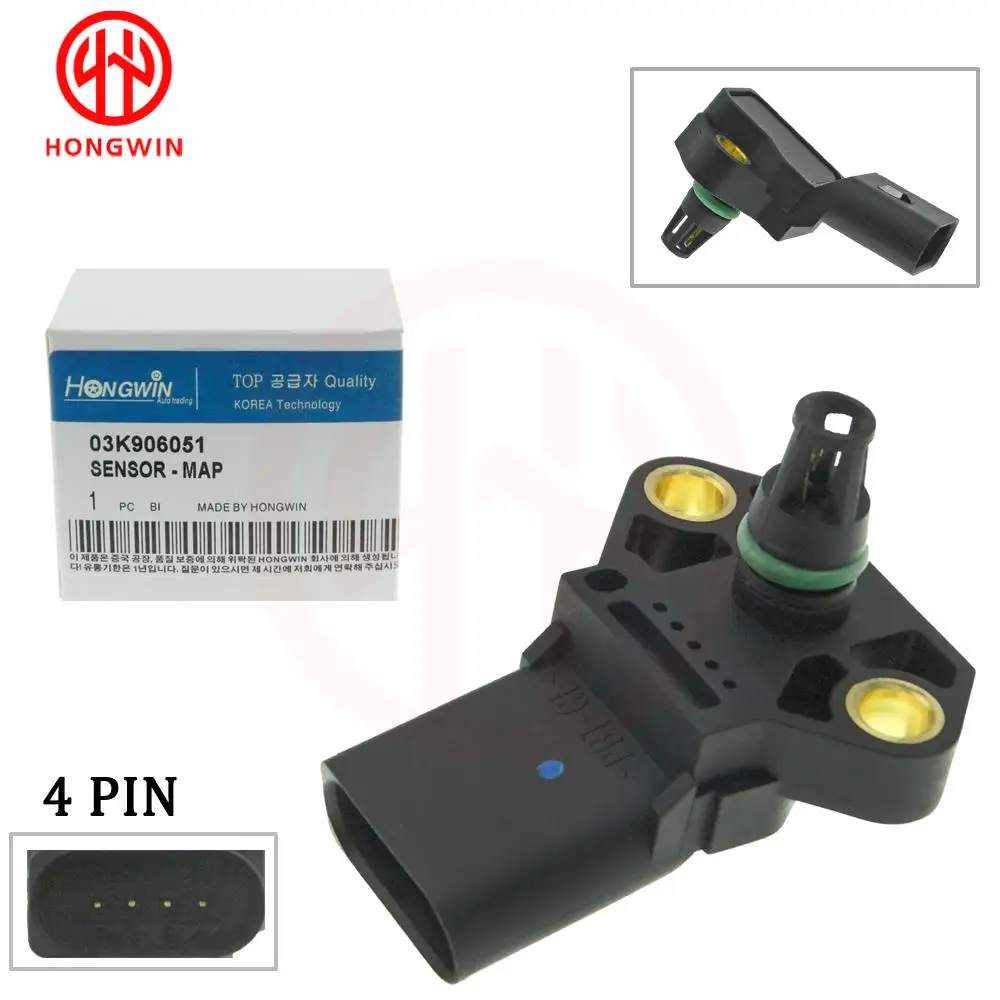 Sensore Map Pressione Boost Collettore Di Aspirazione 4 Bar Drucksensor 0281006059 Per Vw Polo Amarok Audi Seat Skoda 03 K906051 0281006060