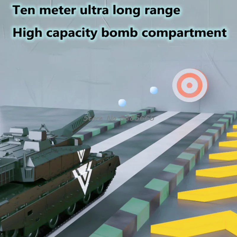 40CM Multiplayer Combat Fire Bullet Dual Remote Control Tank 330° Turret Rotation Gesture Sensing Lighting Sound Effects RC Tank 4