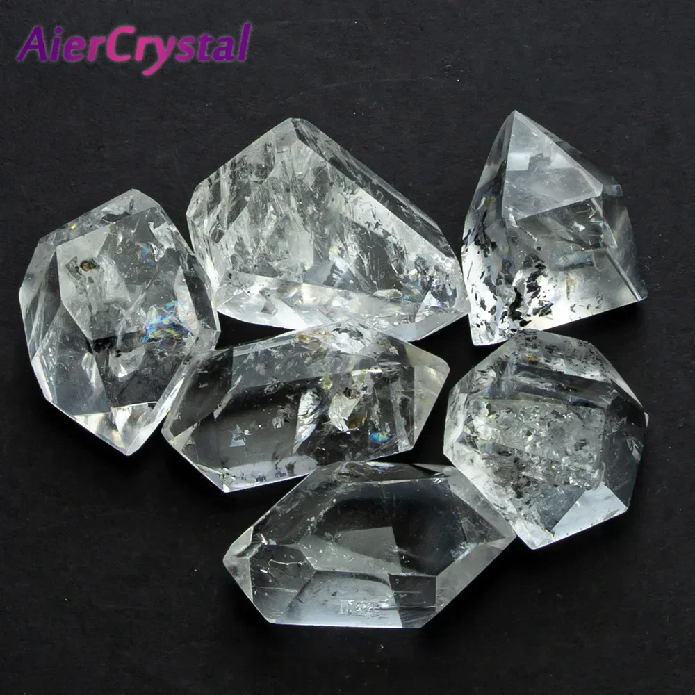 

Natural White Herkimer Diamond Polished Process Crystal Decor Minerals Irregular Shape Specimen Reiki Healing Stone Collectible