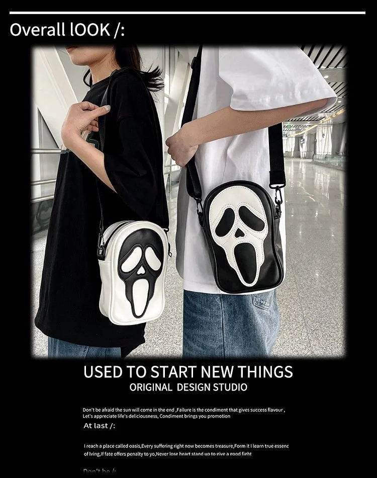 fantasma, bolsas incomuns engraçadas, Halloween, Novo, Y2K