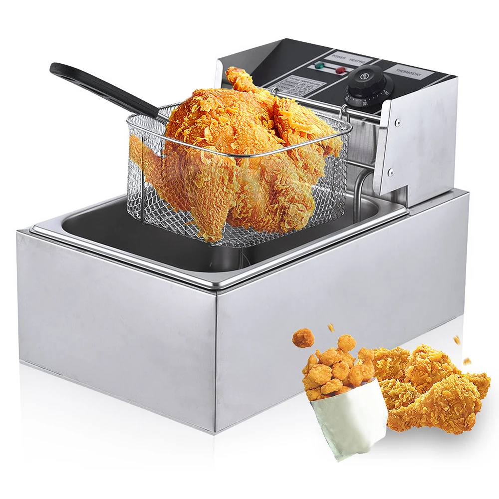 Electric Fryers Multifunctional Intelligent 6L 2500W Stainless Steel Automatic Constant Temperature for Home Commercial Stalls deep fryer