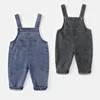 Infant Baby Boys Jeans Overalls Love Patch Pocket Denim Suspenders For 0-4T Kid Boys Solid Toddler Boys Jumpsuit Casual Clothes 2