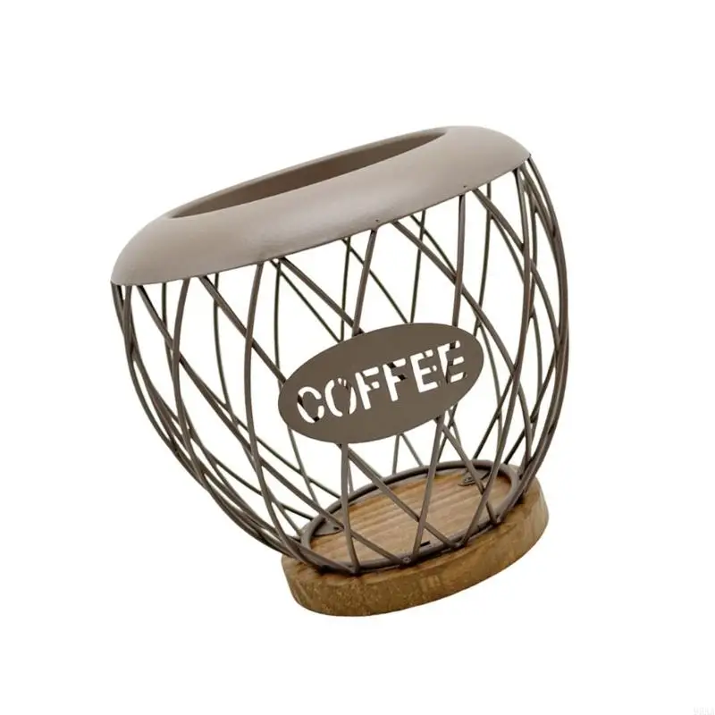 【Thriving】 Stylish Meshes Coffee Shelf With Wooden Trim Space Efficient Design 95AA
