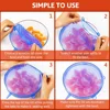 6Pcs Food Grade Silicone Preservation Cover Reusable Airtight Food Universal Dish Stretch Round Lids For Kitchen Accessories 3