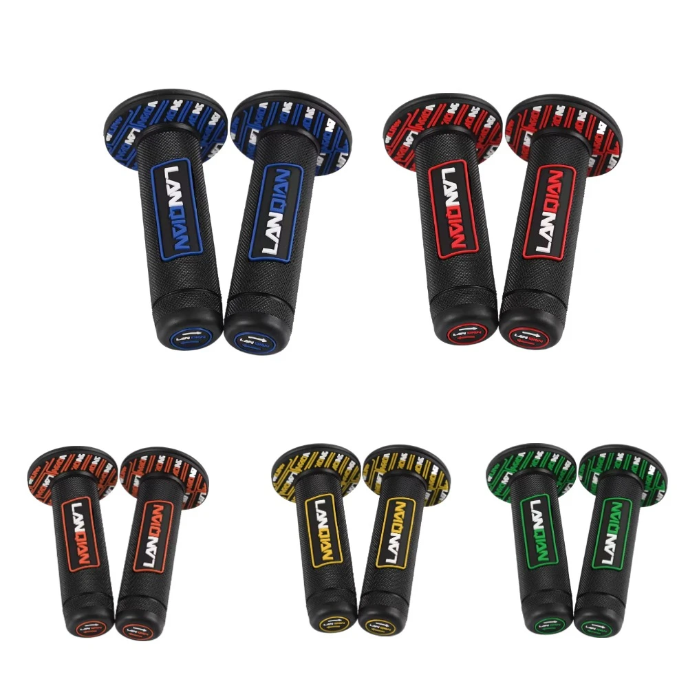 1 par de manillar Universal para motocicleta, cubierta de 7/8 ", pieza de mango de freno de goma para EXC CRF YZF Motorcross Moto Grip