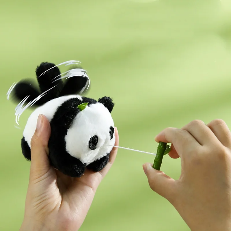 1 PC Small Panda Plush Doll Women Bag Ornaments Cute Imitation Mink Fur Panda Car Keychain Cute Bear Car Key Chain Fashion Gift 4