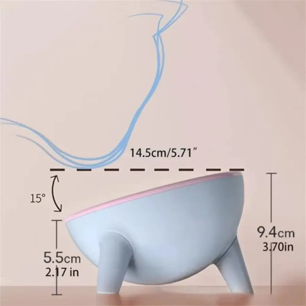 Anti Slip Pet High Footed Bowl 15° Inclination Anti Vomiting Elevated Pet Feeder Bowl Wide Mouth Protect Cervical Vertebra
