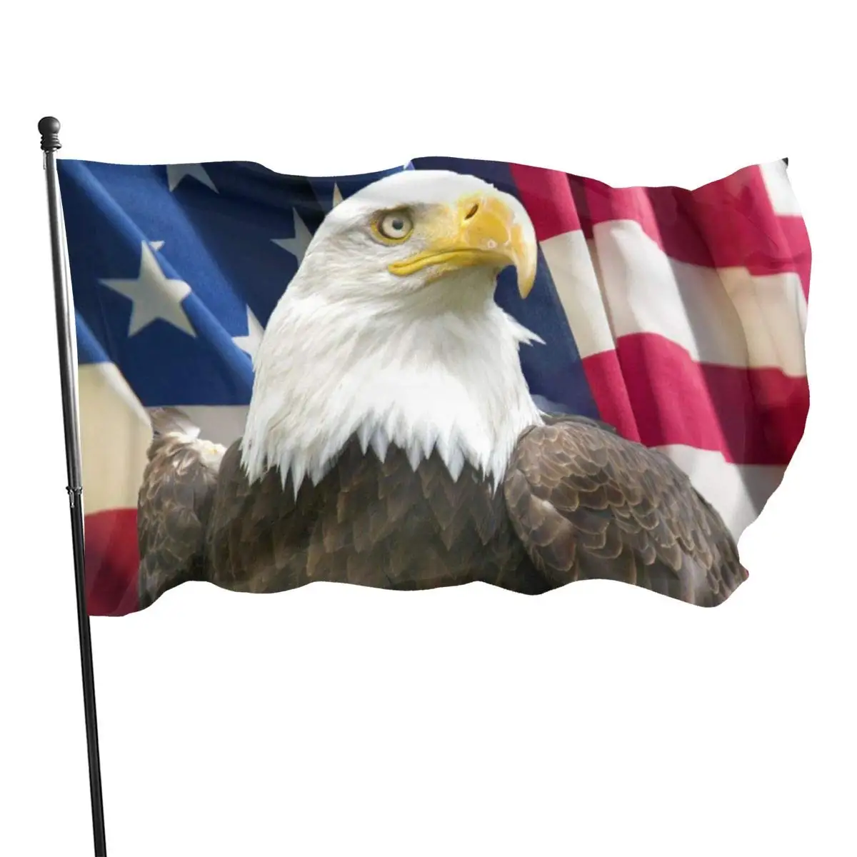 God Bless America Flag Unique American Eagle Flag with Brass Grommets  Rustic Bald Eagle American Flag Outdoor Women Men Gifts - AliExpress, image size:1200x1200