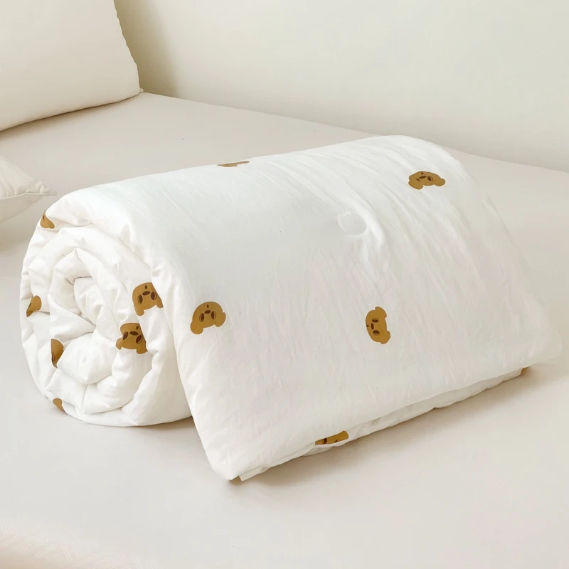 Double Layer Yarn Summer Blanket Skin-friendly Breathable Lightweight Quilt for Children Adult Comforter Summer Duvet
