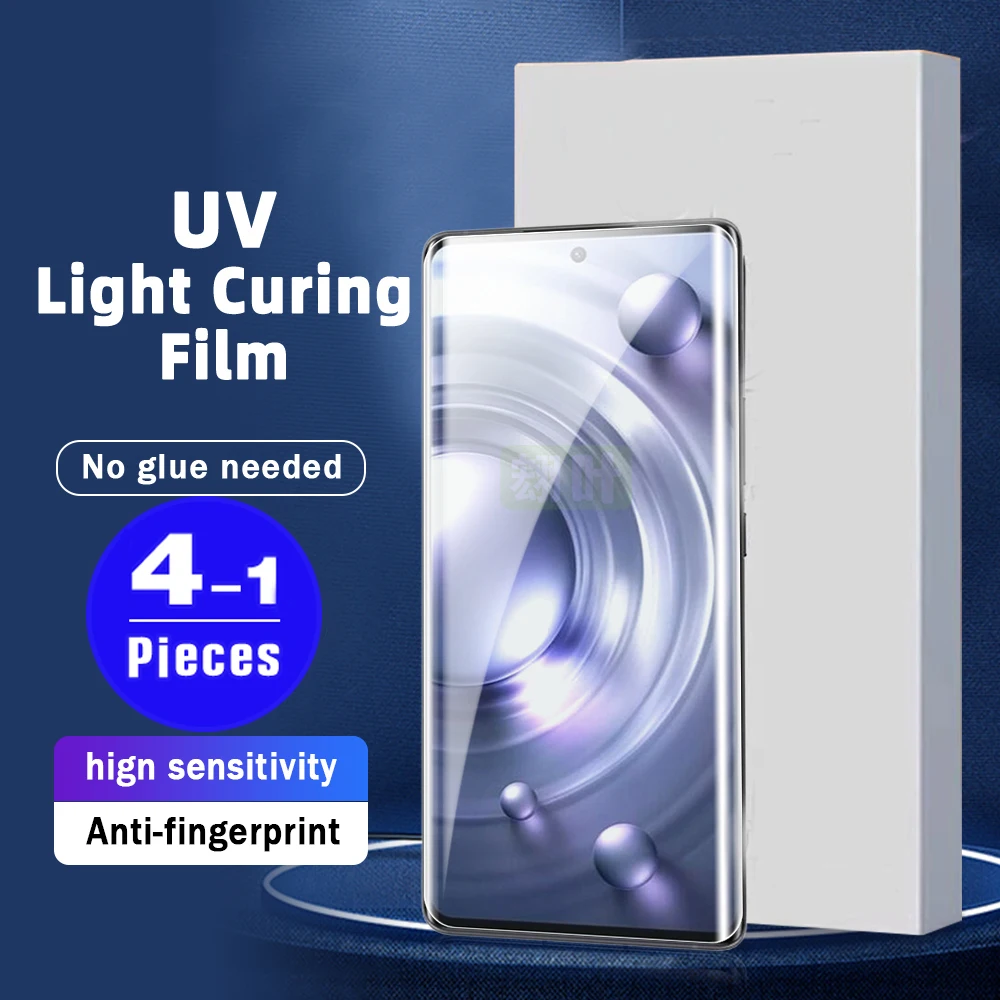 

1-4pcs full cover For vivo S16 S15 S12 X90 X80 X70 X60 X60T pro plus NEX 3 3S X60S UV light curing film Not Glass HD protective