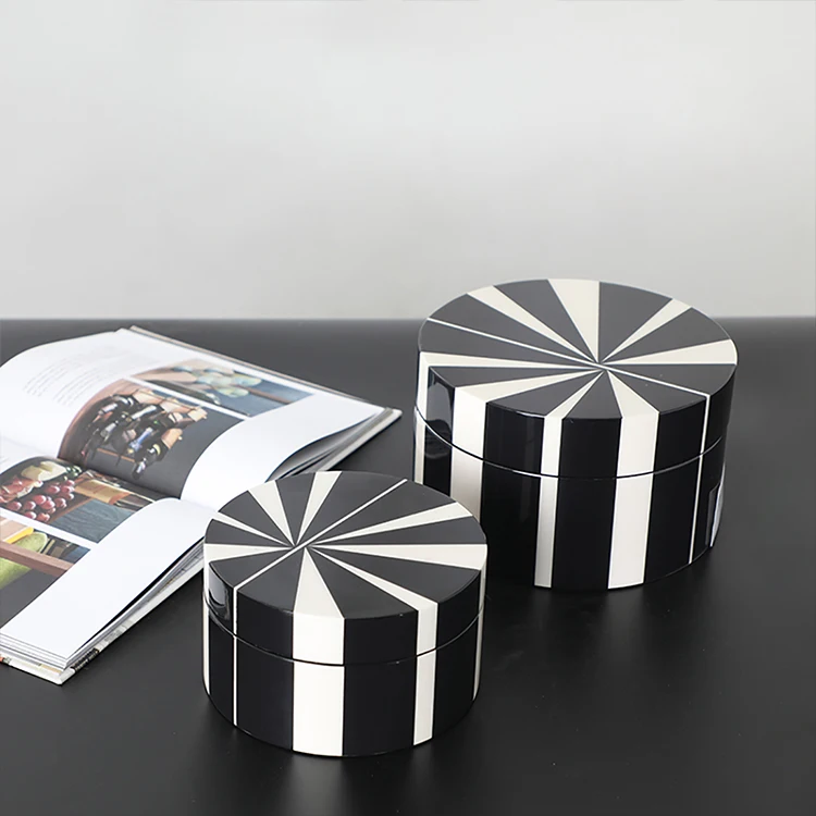 

Wholesale wooden box design round polished gift box for jewelry