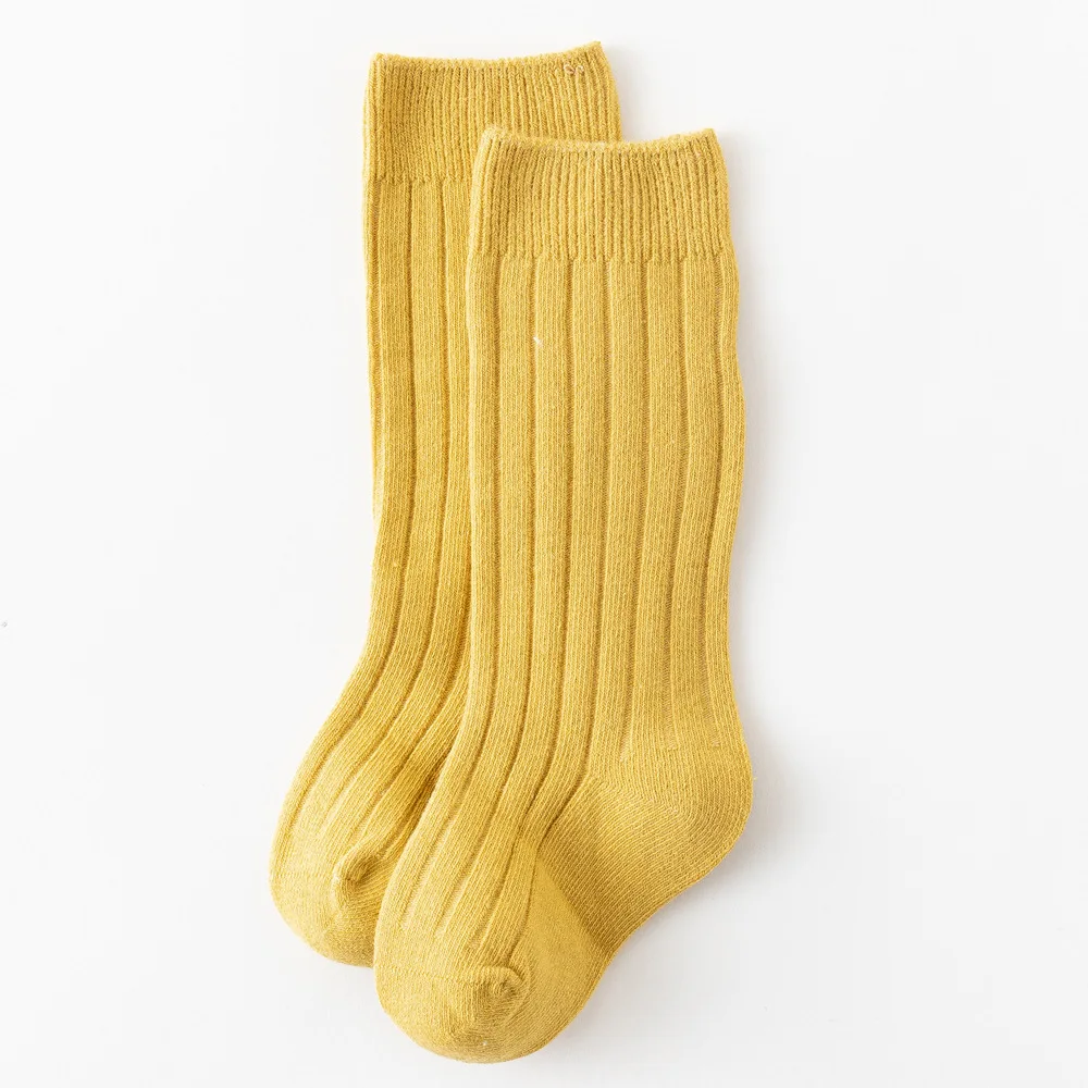 Baby Socks Children Socks New Baby Solid Kids Infant Girls Boys Knee High Sock Toddler Girl Cotton Stripe Long Sock For 0-5Years Children