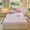 Plaid Style Fitted Sheet Skin-friendly Bed Cover Elastic Bedsheet for Girls Boys Room Couvre Lit Home Bed Linen(No Pillowcase) 2