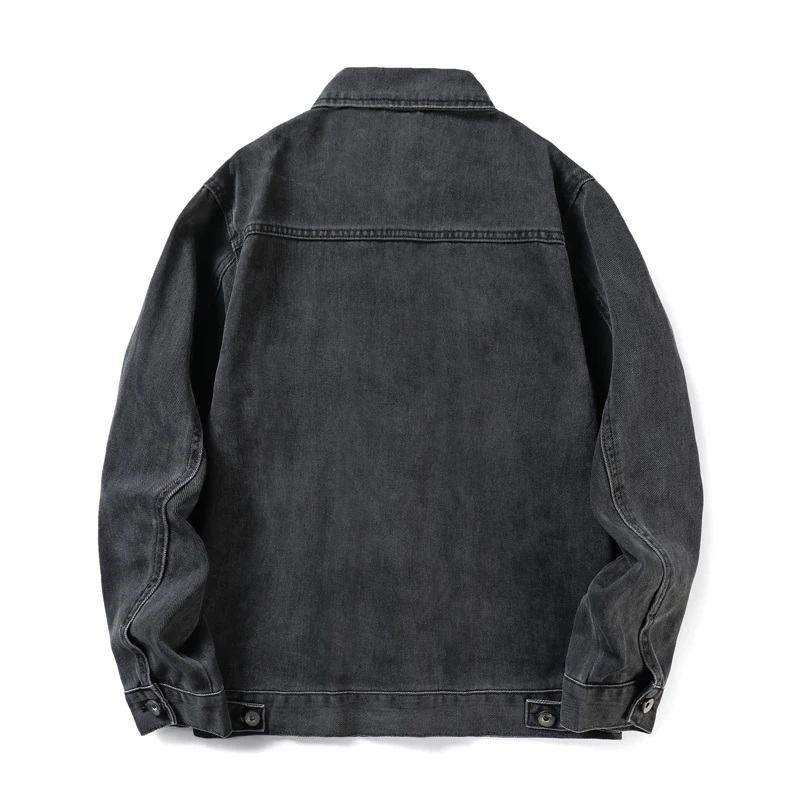 Men's Spring and Autumn Denim Jackets men's brown denim jacket Pure cotton workwear casual men's denim tops 4