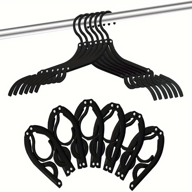 Cintres De Voyage Pliables Avec Pinces - Lot De 10 Cintres Répliables Pour Valise, Croisière Et Armoire, Organisation Légère Et Pratique