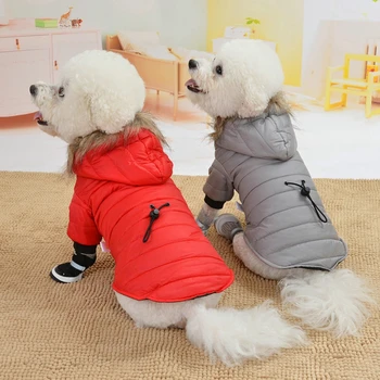 Winter Pet Dog Clothes Waterproof Warm Jacket Thicker Cotton Coat For Chihuahua Soft Small Pets Clothing Puppy Hoodies 2