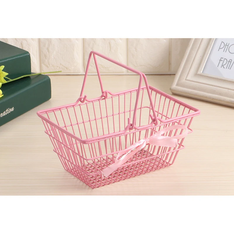 

Mini Storage Basket Home Office Desktop Decor Display Finishing Cosmetics Jewelry Accessories Sundries Storage Organizer