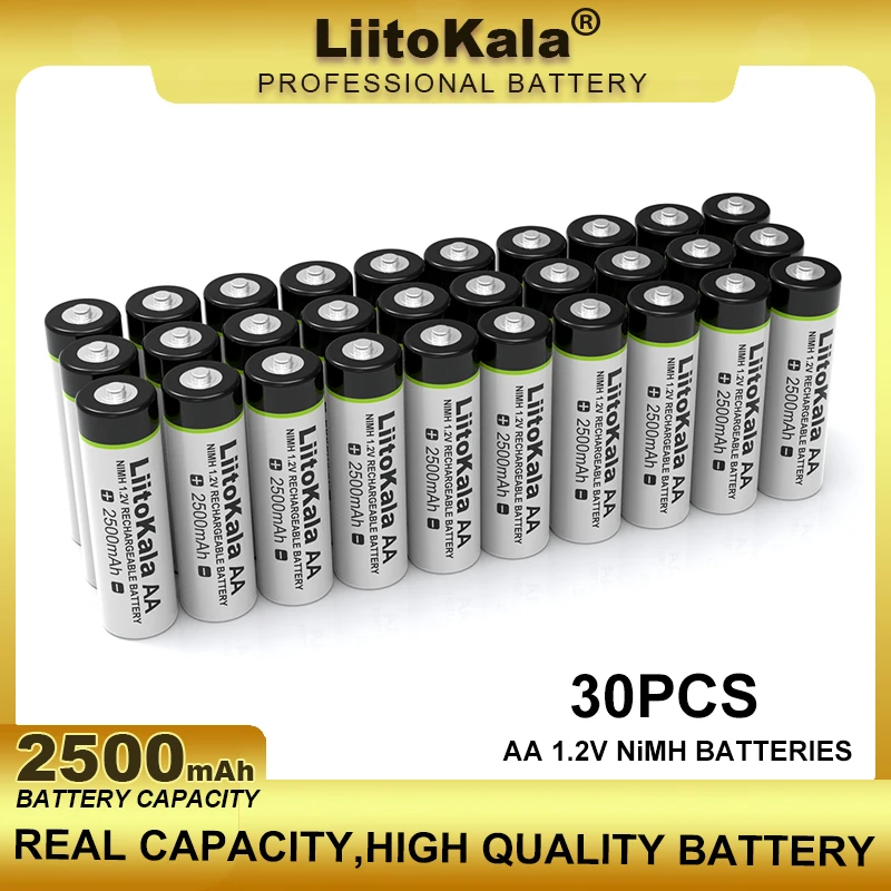 30pcs-liitokala-12v-aa-2500mah-ni-mh-rechargeable-battery-for-temperature-gun-remote-control-mouse-toy-batteries