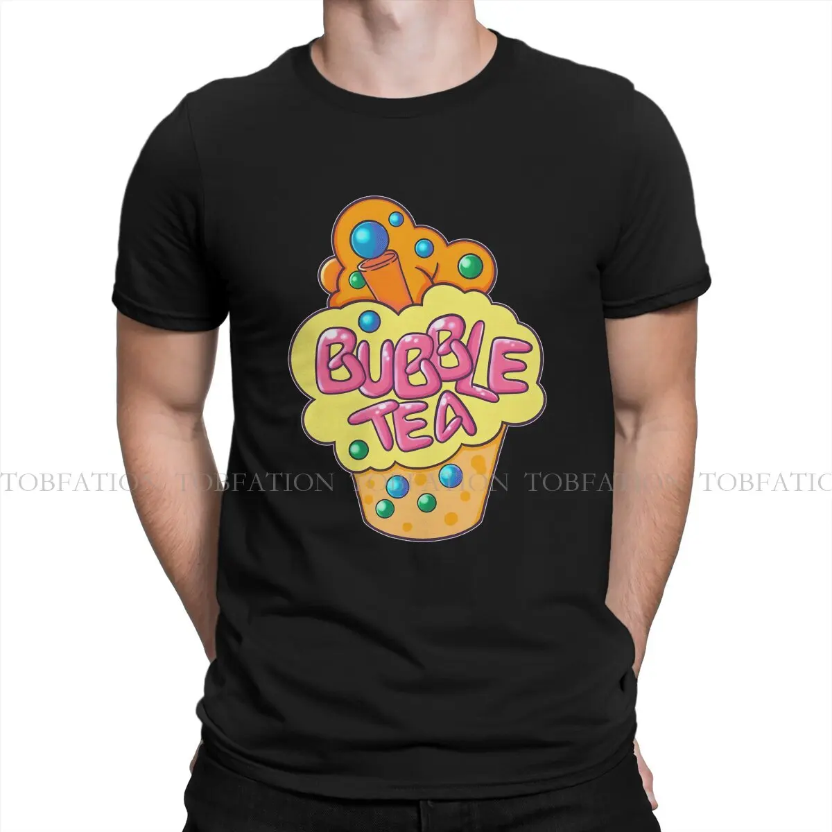 

Bubble Boba Bobble Tea Bubble Bobble Game Men T Shirt Cotton Alternative O-Neck TShirt Harajuku Clothing
