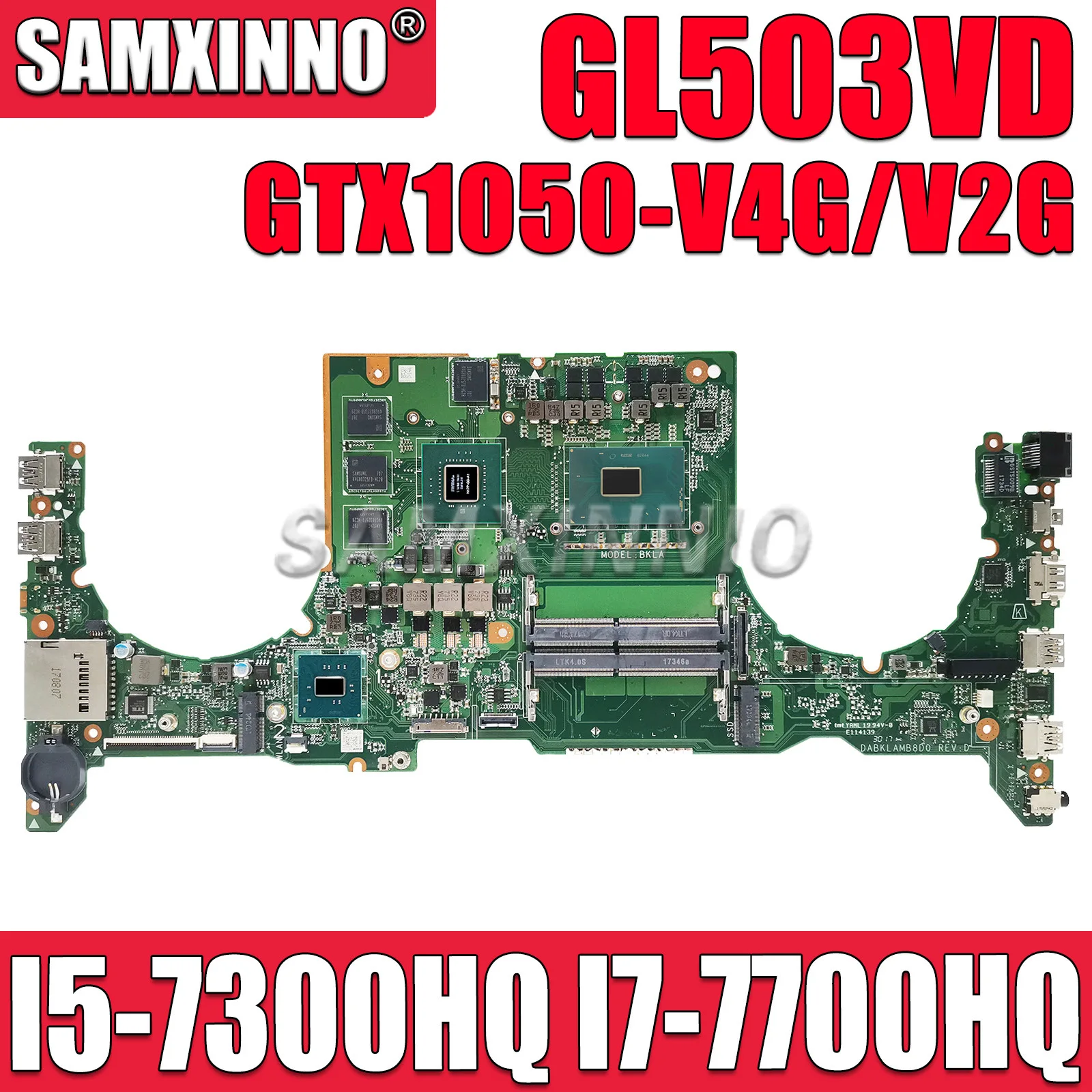 Материнская плата FX63VD для ноутбука GL503VD FX503VD ZX63V S5A FZ63VD с процессором i5 i7 7-го поколения