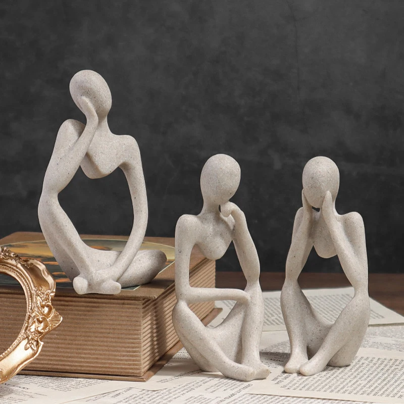 Scandinavian Abstract Art Figures Decorative Ornament Light Luxury Decorations Foyer Living Room Bedroom Desktop Decorations - Image 2