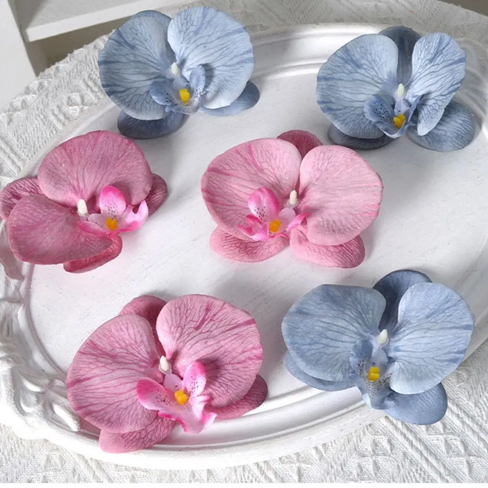 Handmade Accessories Simulated Flower Headdress DIY Jewelry Making Craft Butterfly Orchid Flower Decoration Women