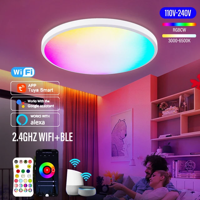 Spot lumineux LED intelligent Tuya, wi-fi, Zigbee, RGB, 10/15W, lampe de  plafond à intensité réglable, Bluetooth, compatible avec Alexa et Google  Home - AliExpress