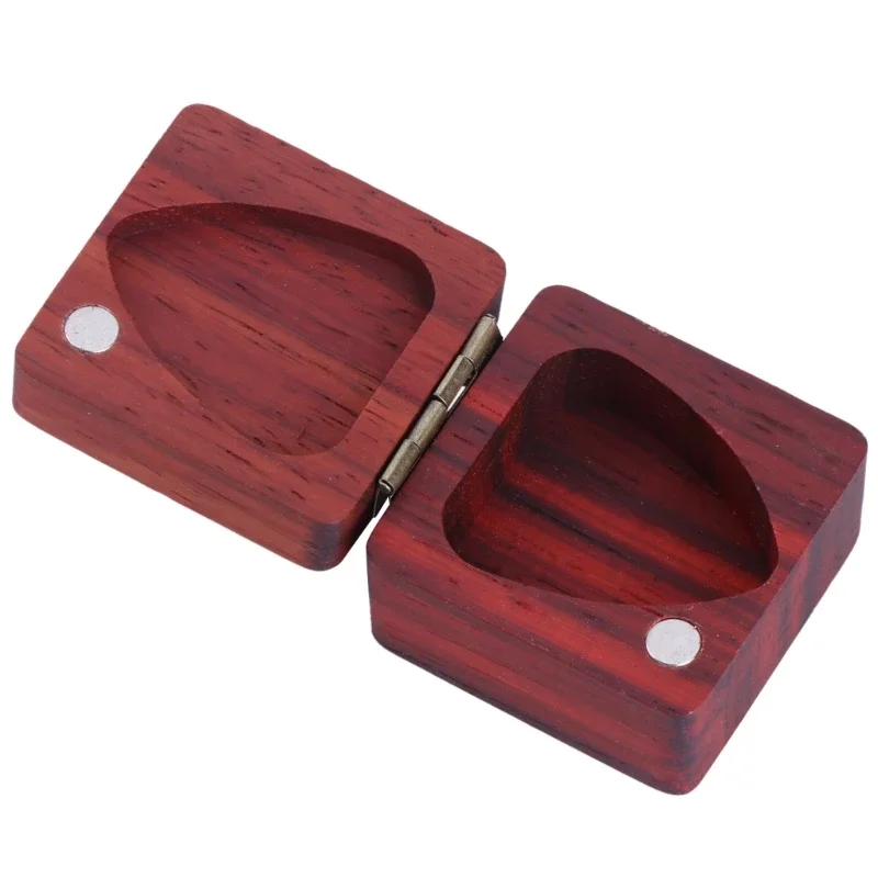 Wooden Guitar Pick Box Guitar Pick Storage Holder Plectrums Container Cases for Guitarists 0XXE