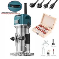 800w 30000rpm Woodworking  Electric Trimmer Wood Router With Milling Cutter Manual Machines Power Carpentry Tool Combo Kit 1