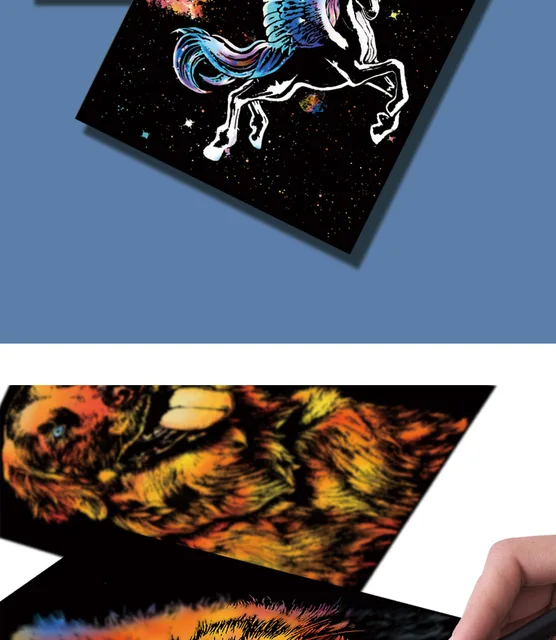 Animal Lion Scratch Rainbow Painting Art Sheet Diy Scratchboard Sketch Art  Paper Painting Creative Gift Engraving Art Craft Set - Drawing Paper -  AliExpress
