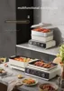 220V Foldable Electric Hot Pot Electric oven Multifunctional Cooker Household Barbecue Maker Electric Steaming Cooker Frying Pan 2