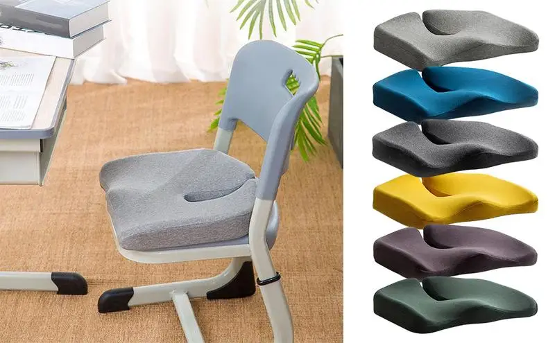

Ergonomic Memory Foam Seat Cushion With Massage Beads For Long Sitting Coccyx Back Tailbone Pain Relief Gel Cushion Chairs Pad