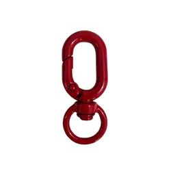 Colorful Metal Lobster Claw Clasps with Swivel Lanyards and Key Rings for DIY Bag and Keychain Accessories, Set of 5 (Red)